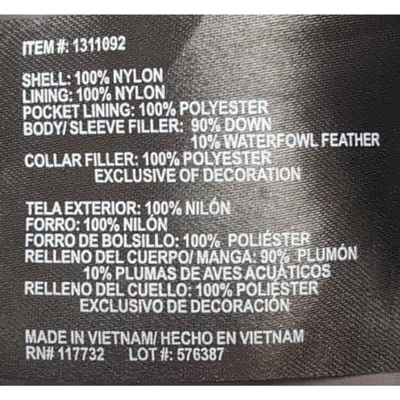 Gerry Down 650 Fill Power Puffer Jacket Men's Size M Blue Gray Full Zip Packable - Picture 9 of 15